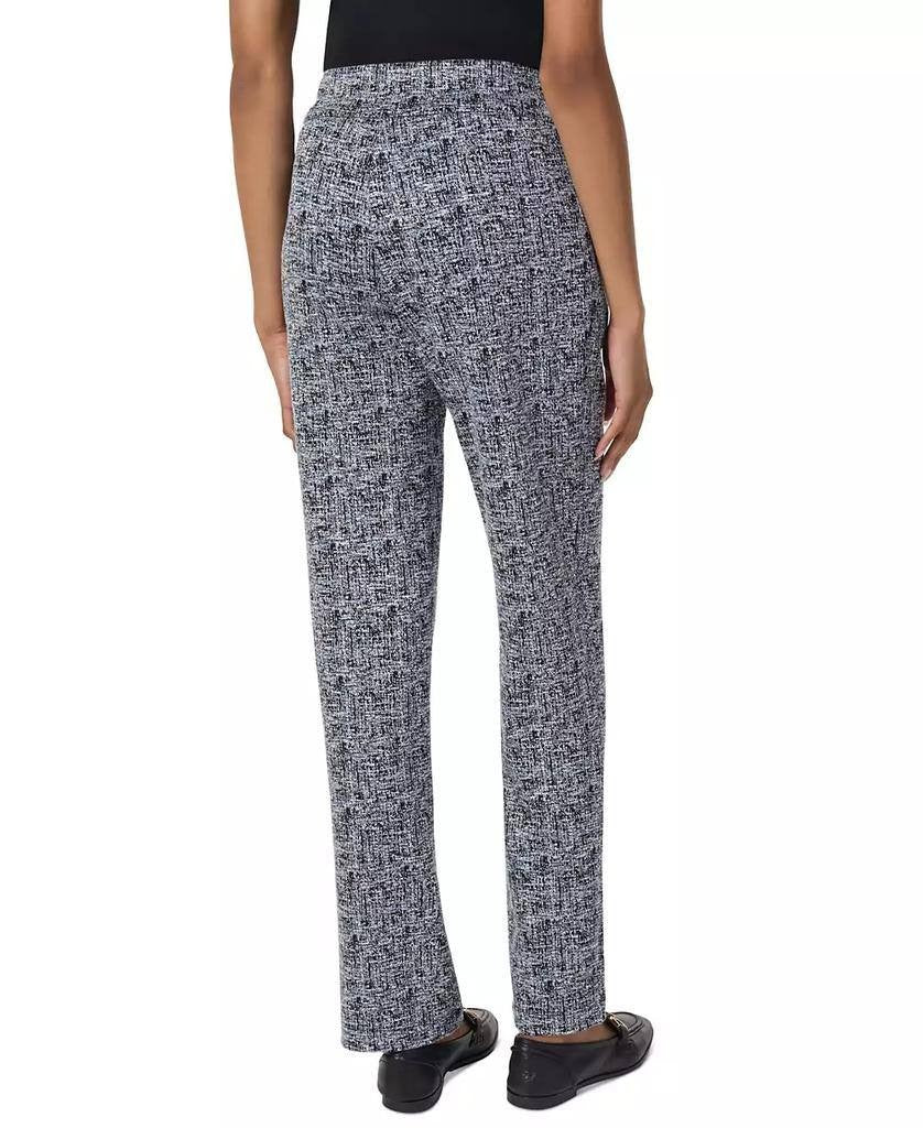 Jones New York Women’s Petite Printed Pull-On Straight-Leg Pants Navy PXL $79.50