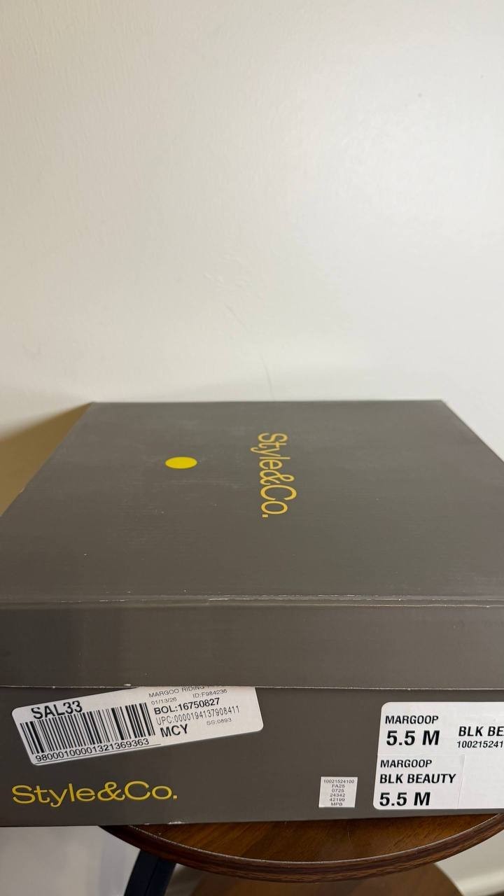 Style&Co Riding Boots 5.5M Black Man-Made Tall New in Box MSRP $79.90