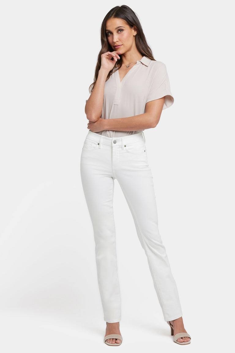 NYDJ Marilyn Straight Jeans – Optic White – Size 0P – NWT MSRP 119$