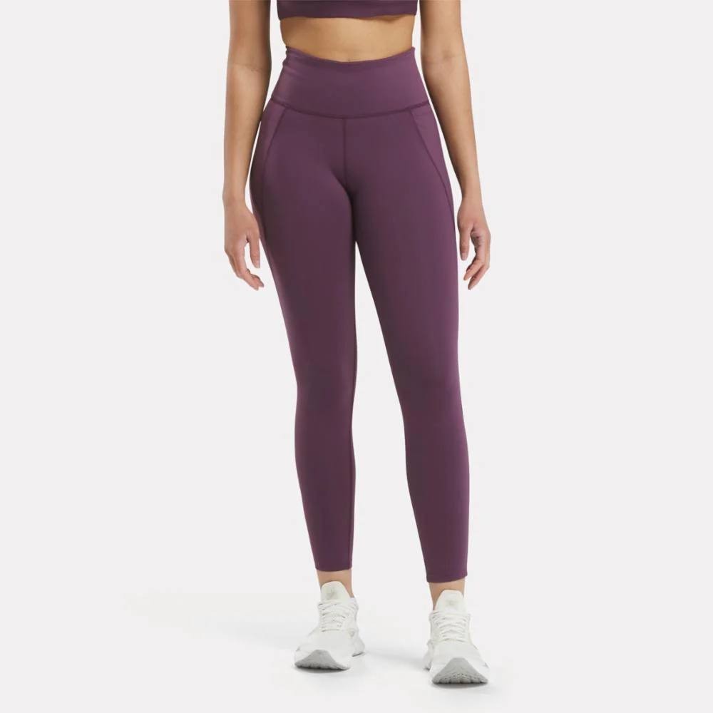 Reebok LUX Collection Training Leggings Violet High Rise Speedwick SizeXL NWT$55