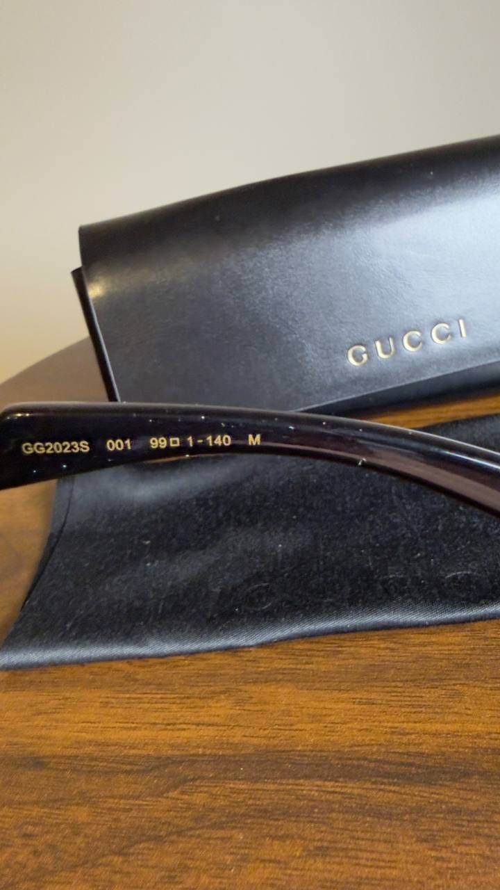 Gucci Women’s 99mm Oversize Shield Sunglasses Black NWT $430