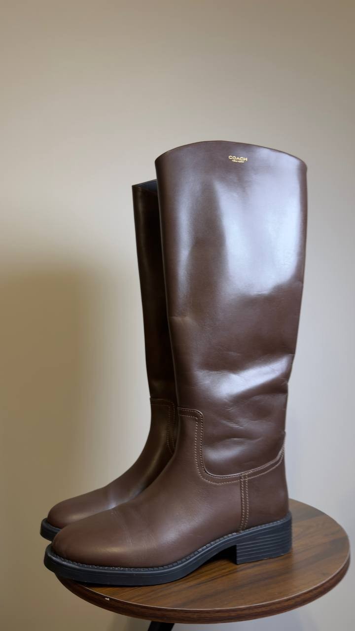 Coach Tall Boots Brown 8 B Pre-Owned $415