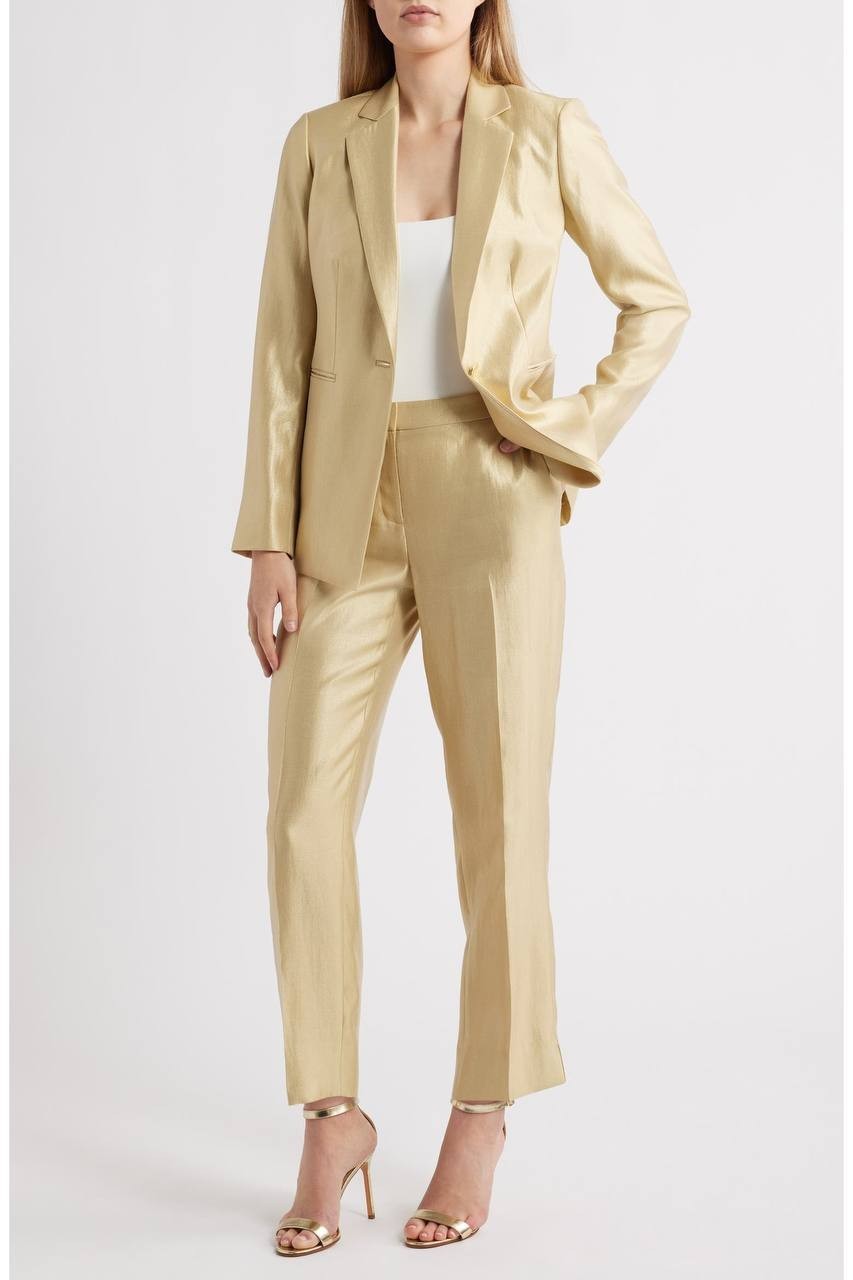 Anne Klein Pull‑On Straight Leg Pants Gold 16 NWT $99