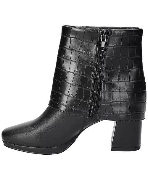 Easy Street Black Man‑Made Ankle Boots 12M NIB MSRP $100