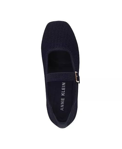 Anne Klein Mary Jane Flats Navy 10 M New $79.00