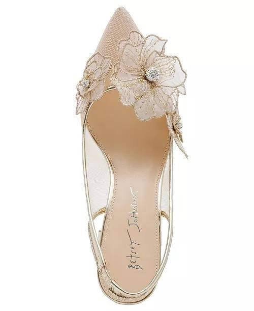 Betsey  Johnson  Petra   Gold  Mesh  6  New  in  Box  $129