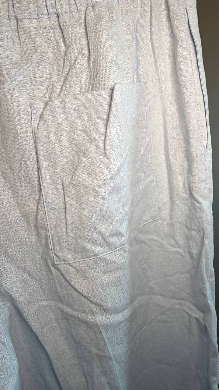 Calvin Klein Relaxed Linen Cotton Pants Plein Air XL NWT $149