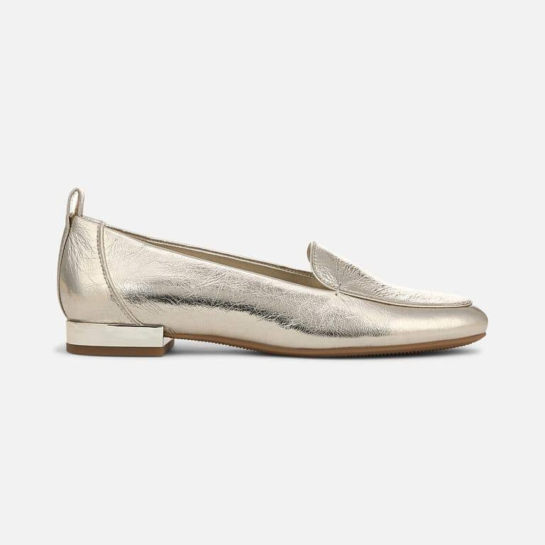 Naturalizer Jordyn Loafer Champagne 7.5W Leather Comfort Slip‑On $125 NWOB