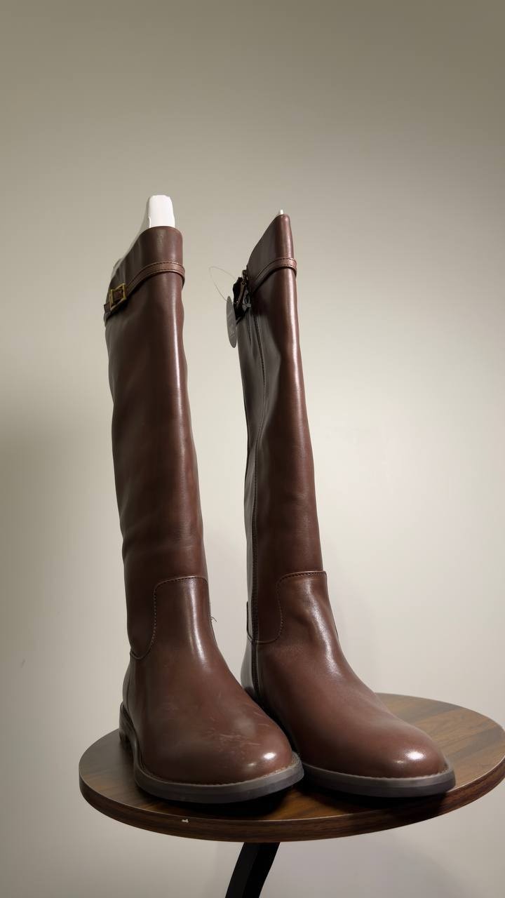 I.N.C.  Riding  Boots  Roasted  Brown  Leather  9M  New  $190