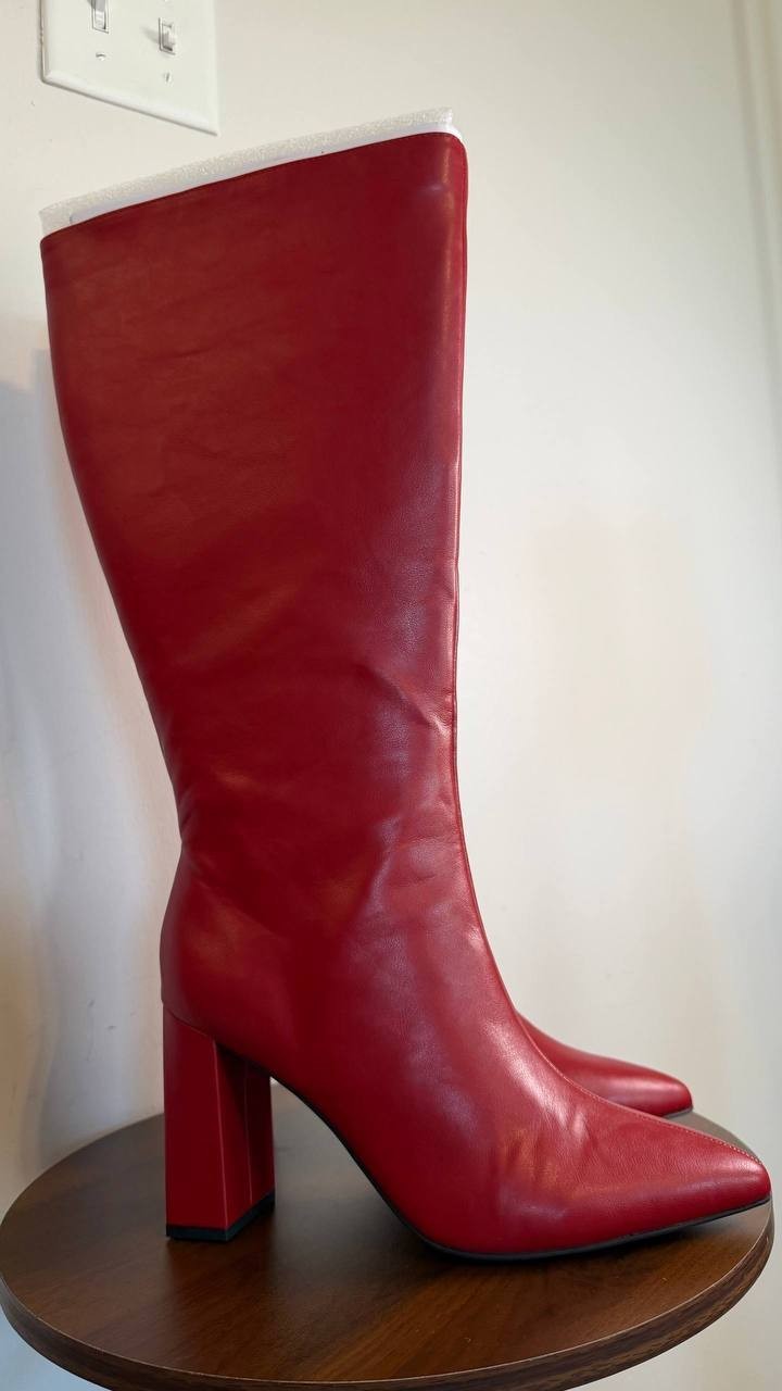Wild Pair Islah Women’s Knee High Boots Red 9M WC Man‑Made $99.90 NWOB