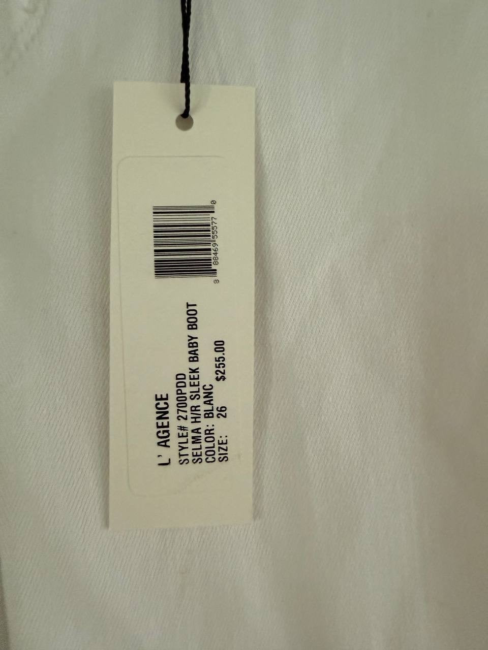 L’AGENCE Selma Baby Boot Jeans – Blanc, Size 26