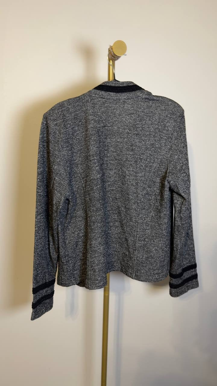 Tommy Hilfiger Women’s Marled Military Band Jacket Grey L NWOT $109.50