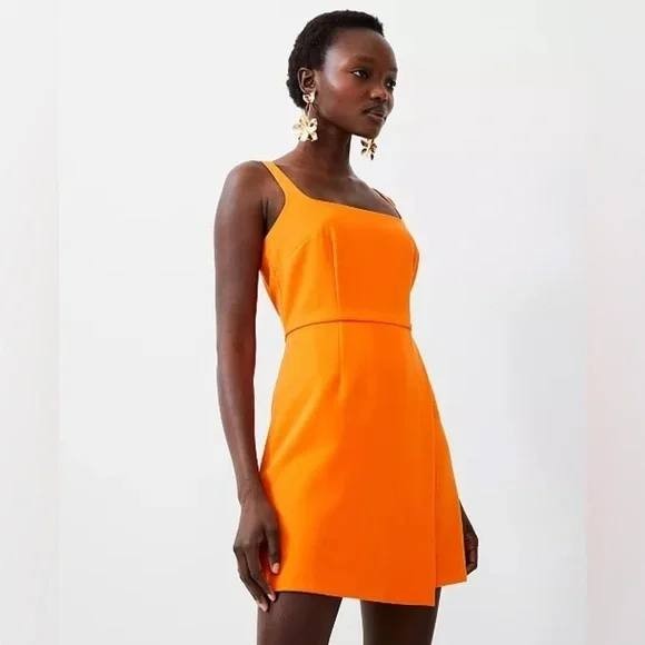 French Connection Whisper Envelope Skirt Orange SIZE10 NWT Chic Modern MSRP$128