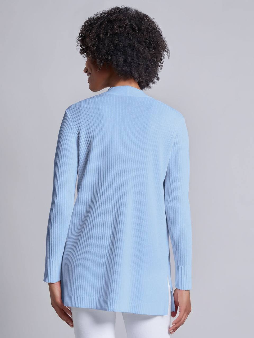 Jones New York Petite Sutton Cardigan Chintz Blue S NWT Open Front Knit