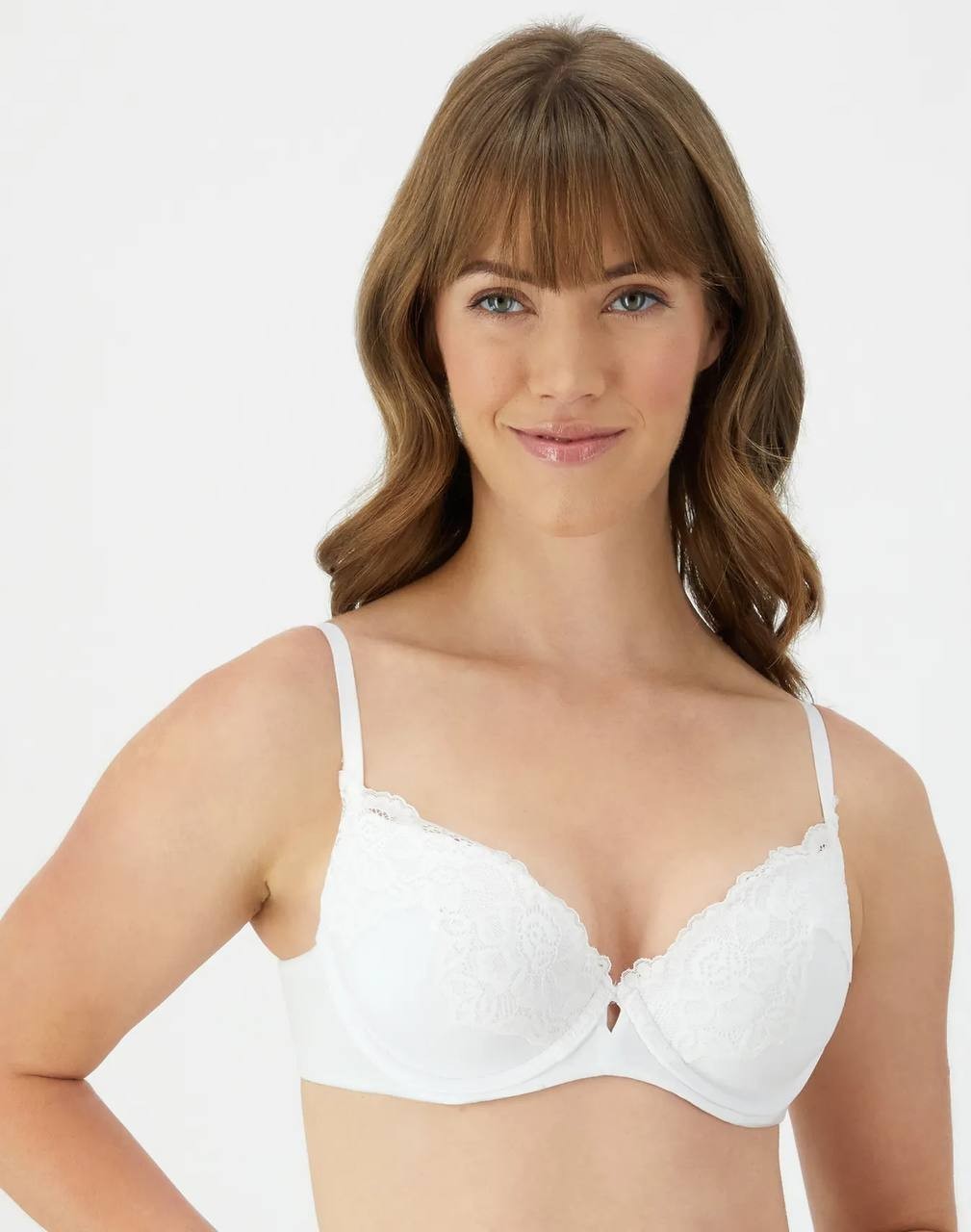 Maidenform Women’s Love the Lift Lace Demi Bra DM1195 White 40D Convertible