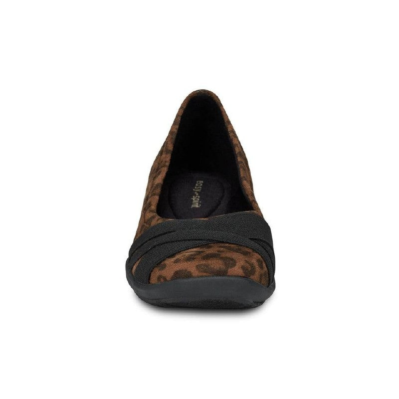Easy Spirit Acasia Flats 8M Leopard Print Textile Slip‑On Lightweight NIBmsrp$69