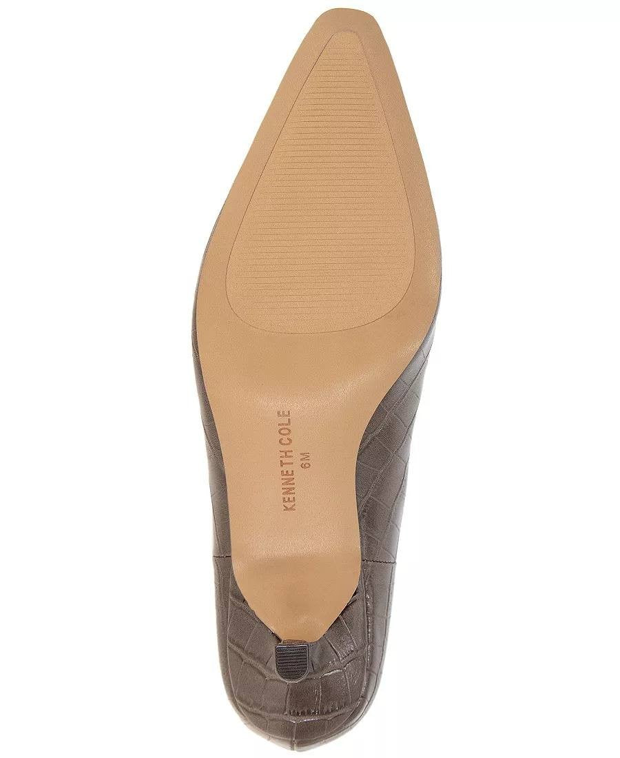 Kenneth Cole Meryl Boots 8.5M Brown Snip Toe Kitten Heel Pull‑On NIB msrp$199