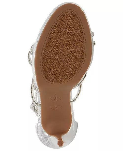 Jessica  Simpson  High  Heel  Sandals  Platinum  7.5M  New  $99