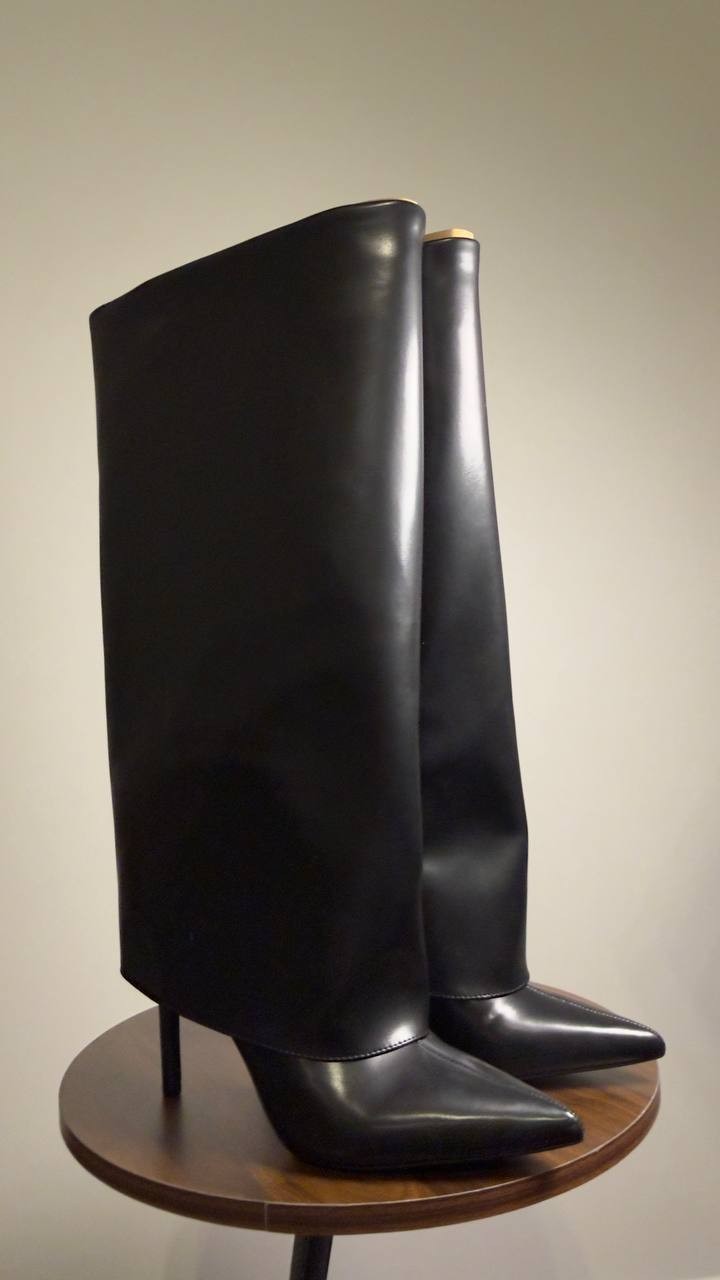 I.N.C.  Cuffed  Dress  Boots  Black  Man‑Made  7.5M  New  $129.90