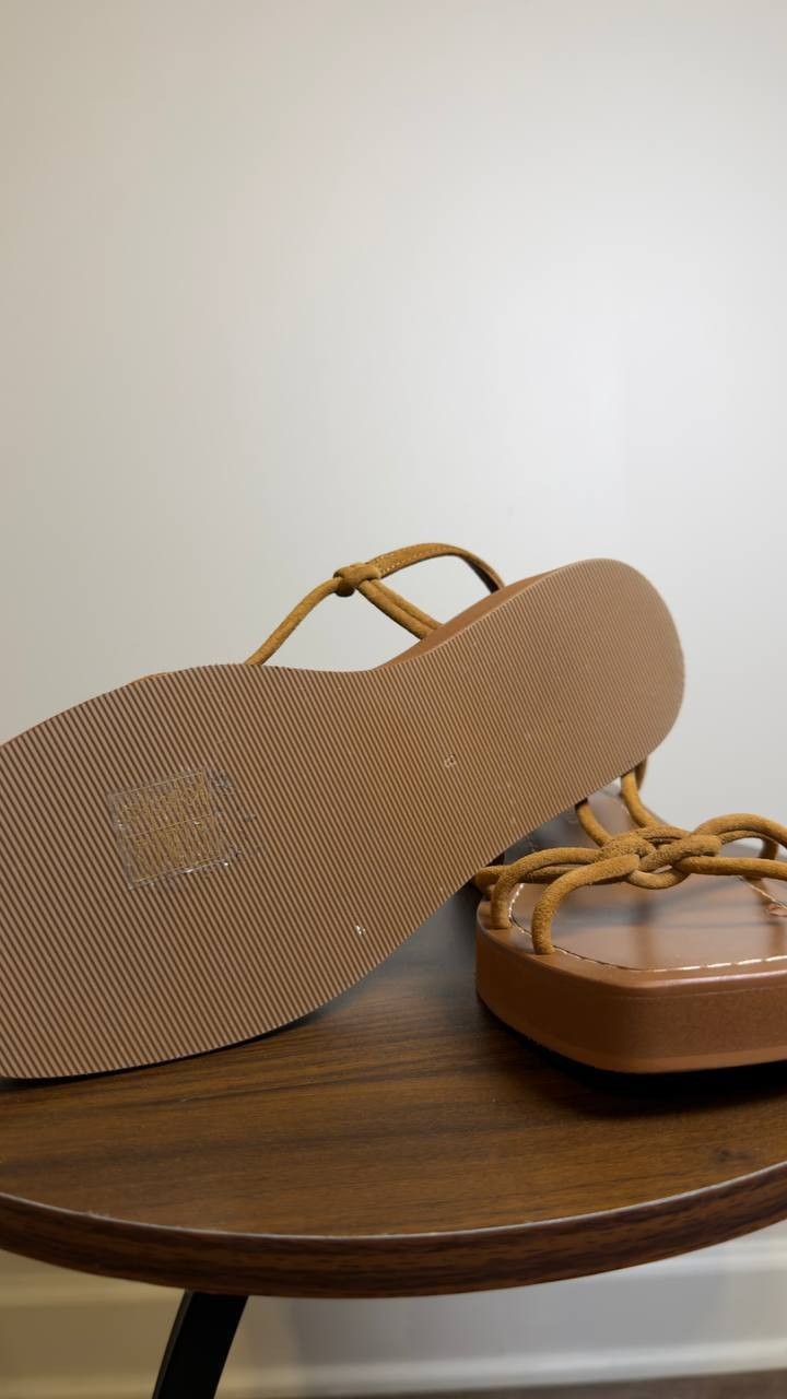 Loeffler Randall Platform Sandals Cacao 8 New $275.00