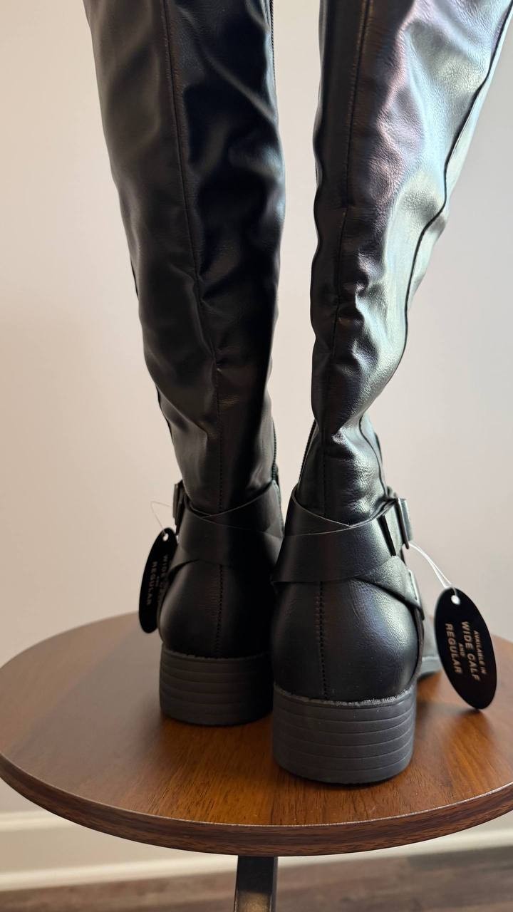 Style & Co Margoo Riding Boots Black 9.5M Man‑Made $79.90 NWB