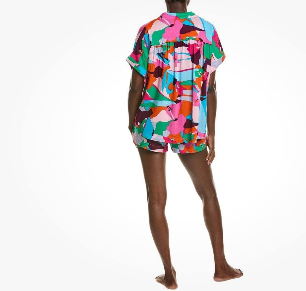 Sanctuary Floral Pajama Set - 2-Piece Shirt &amp; Shorts, Women’s, Size S NWT