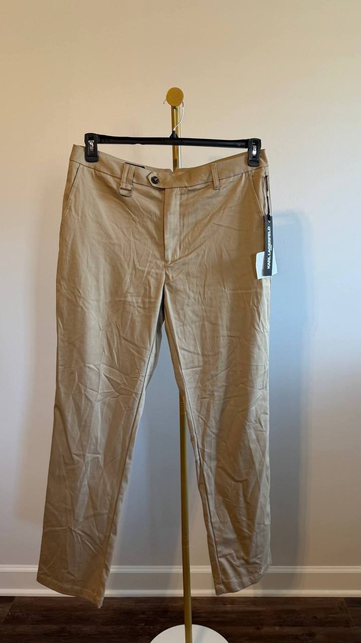 Karl Lagerfeld Paris Men’s Straight‑Fit Chino Pants 34 $149 NWT