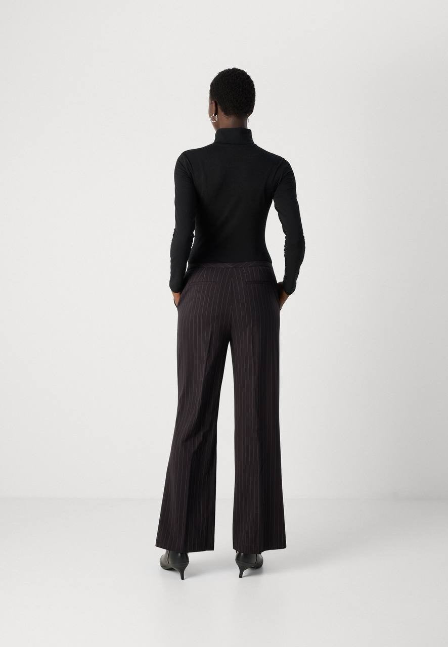 DKNY Pinstripe Trousers – Black/Whiskey – Size 12 – NWT – $99