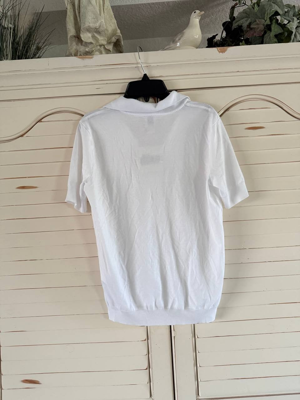 Calvin Klein REFINED White Polo Shirt Size M NWT $89