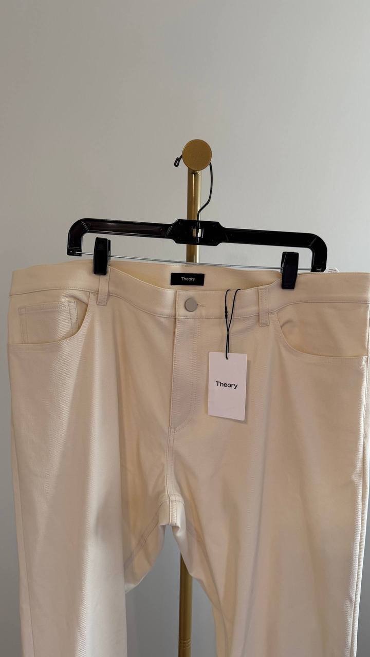 Theory Men’s Raffi 5‑Pocket Neoteric Twill Trousers Limestone 40 $195 NWT