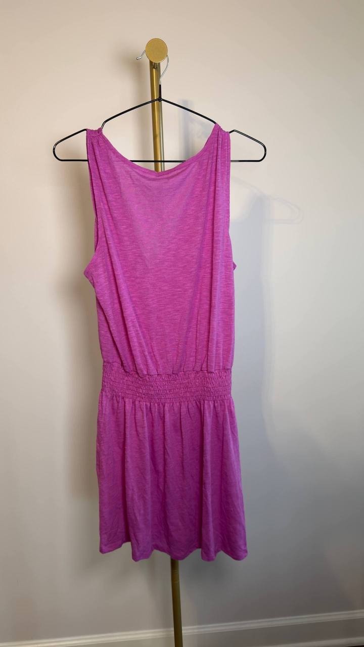 Becca Breezy Basics Slub Knit Tunic Swim Cover‑Up Pink S NWT $68