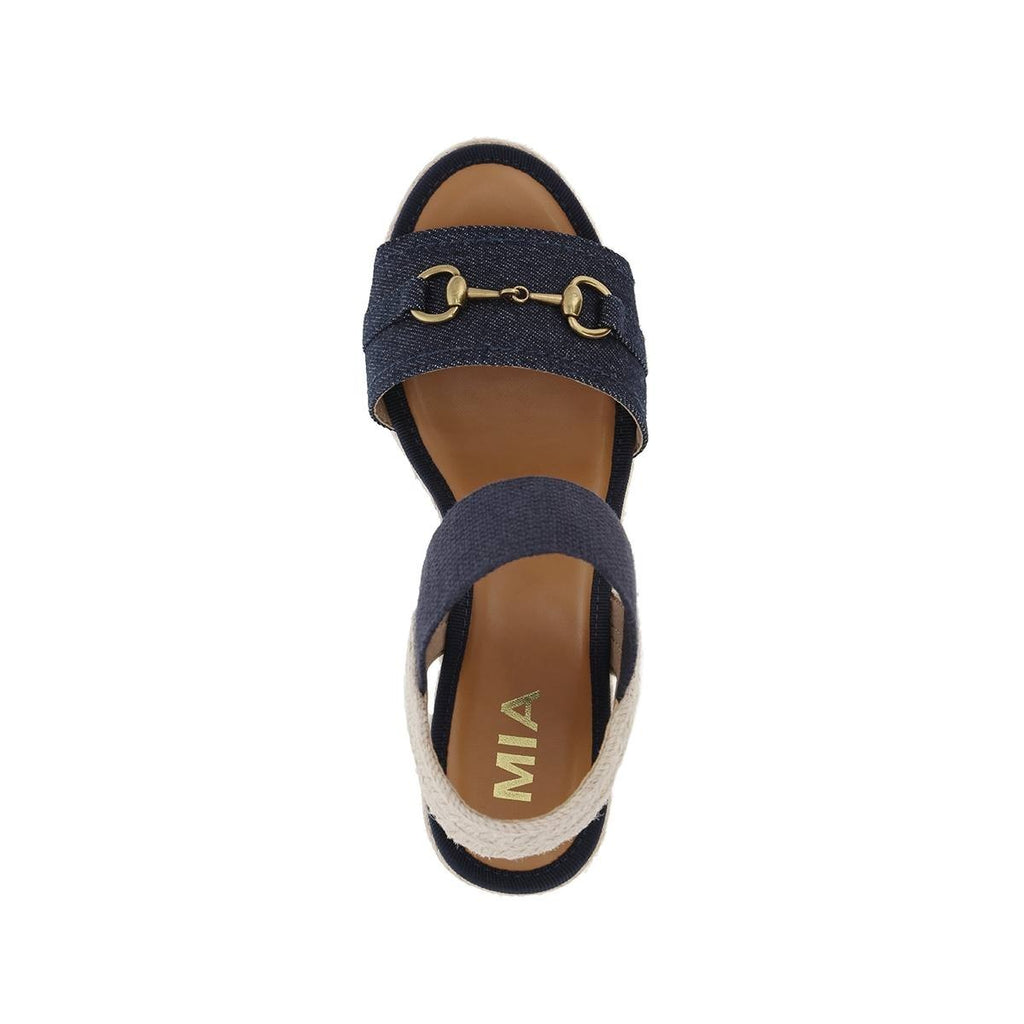 MIA   Shoes  Barossa  Wedge  Sandals  Navy  Denim  9M  New  $70