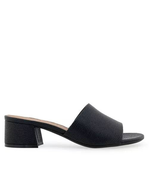Aerosoles Toe Slide Sandals Black 8 W New $79.00