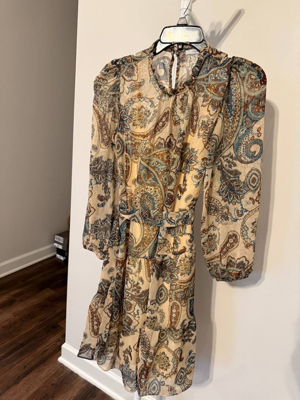 Julia Jordan Paisley‑Print Fit & Flare Dress – Multi – Size 4 – NWT – $139