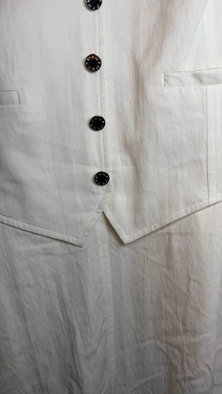 DKNY Women’s Vest Romper Coconut 12 NWT $129