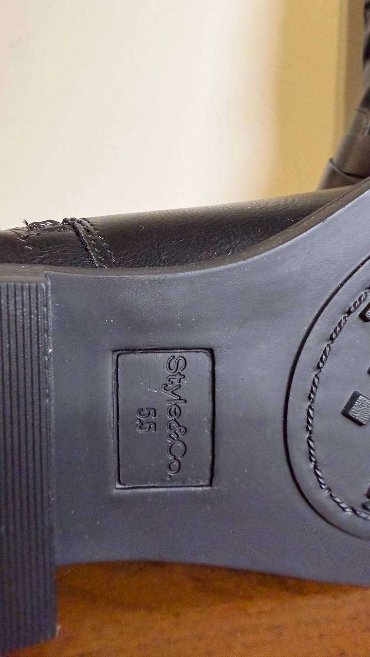 Style&Co Riding Boots 5.5M Black Man-Made Tall New in Box MSRP $79.90