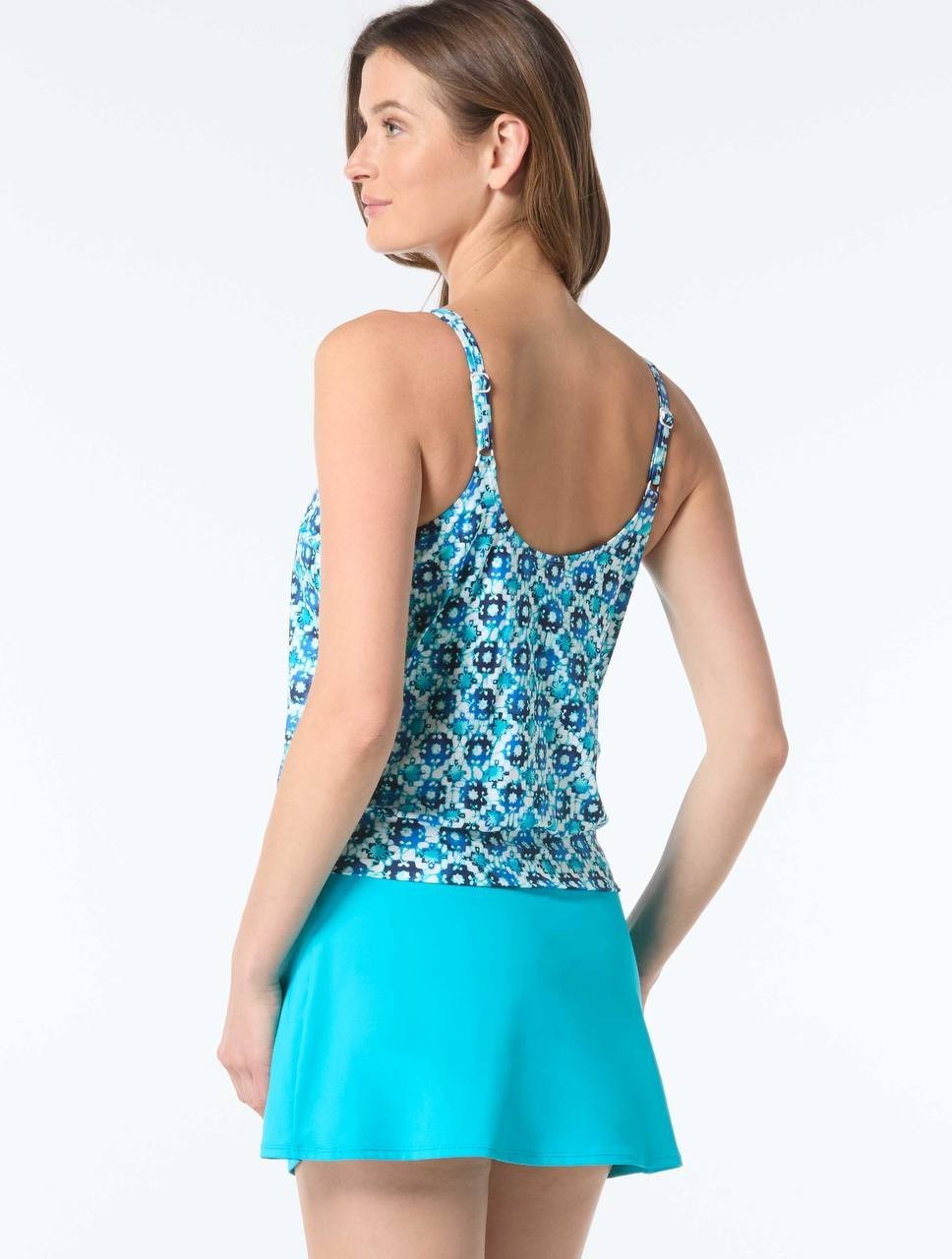 Beach House Brandy Tankini Top Molokini Tile Multi 10 NWOT $89
