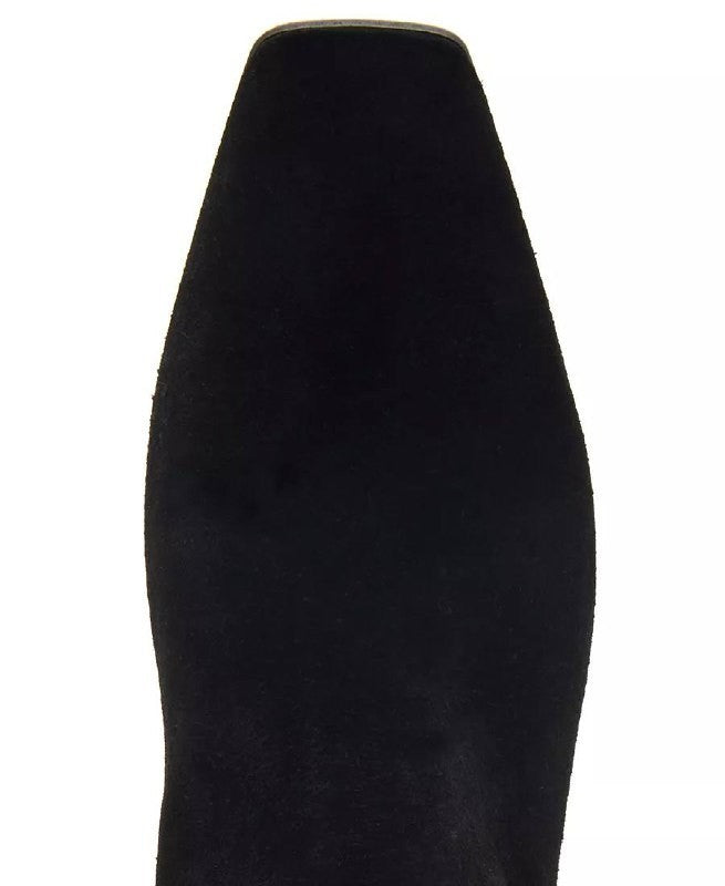 Steve Madden Dantelle Boots 5.5 Black Suede Square Toe[Some scuffs]NIB msrp$179