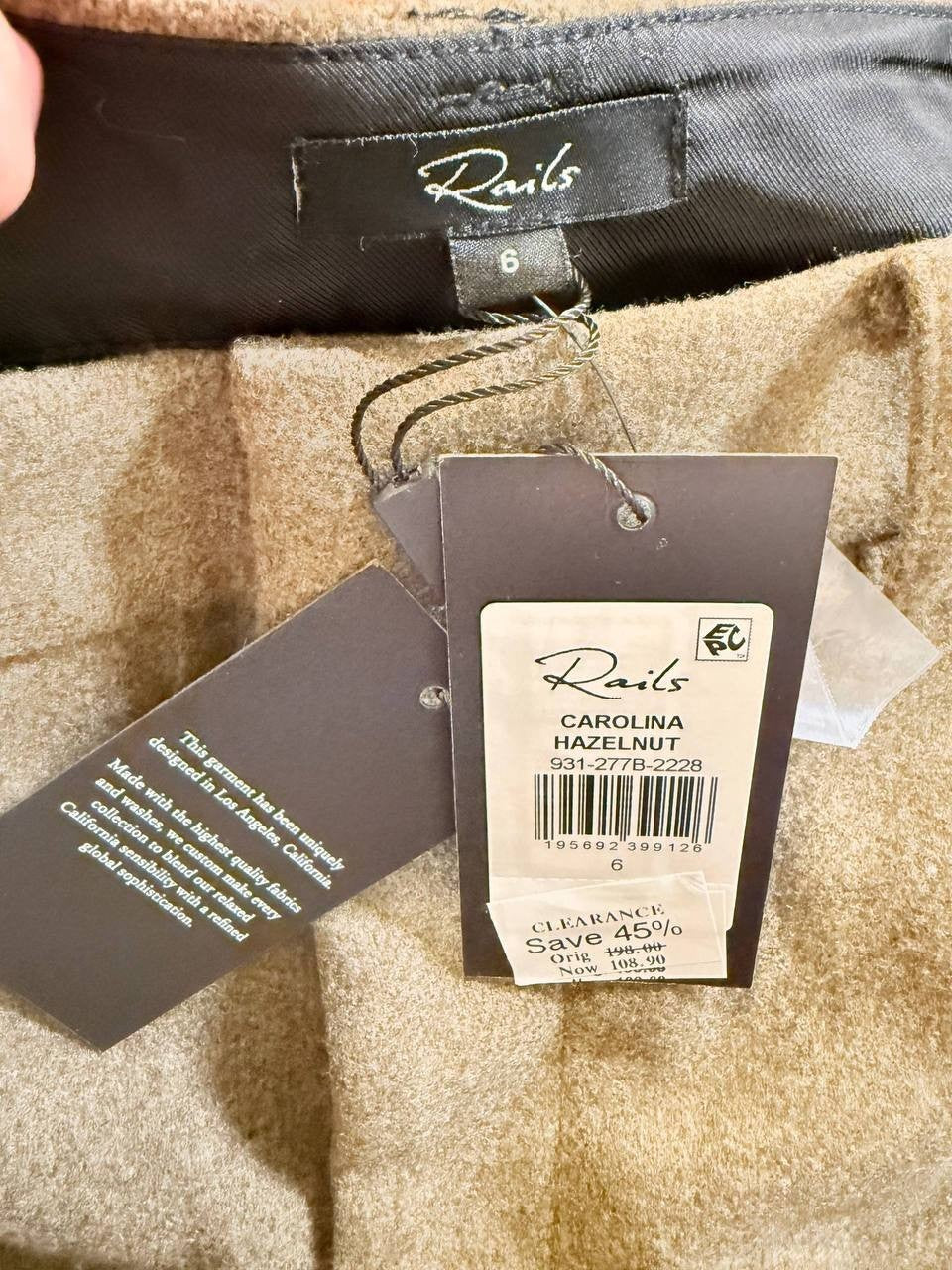 Rails Carolina Skirt Hazelnut – Size 6 – NWT – $198