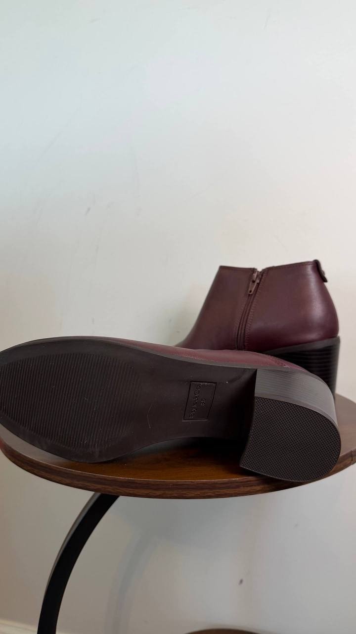 Style & Co Felaa Women’s Asymmetrical Booties Port Wine 8.5M Man‑Made $79.90 NWB