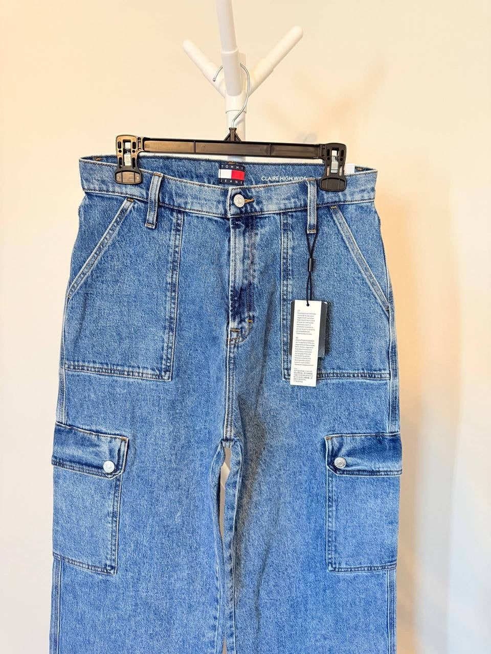 Tommy Jeans Claire High‑Rise Wide‑Leg Cargo Jeans – Size 31x30 – NWT – $188