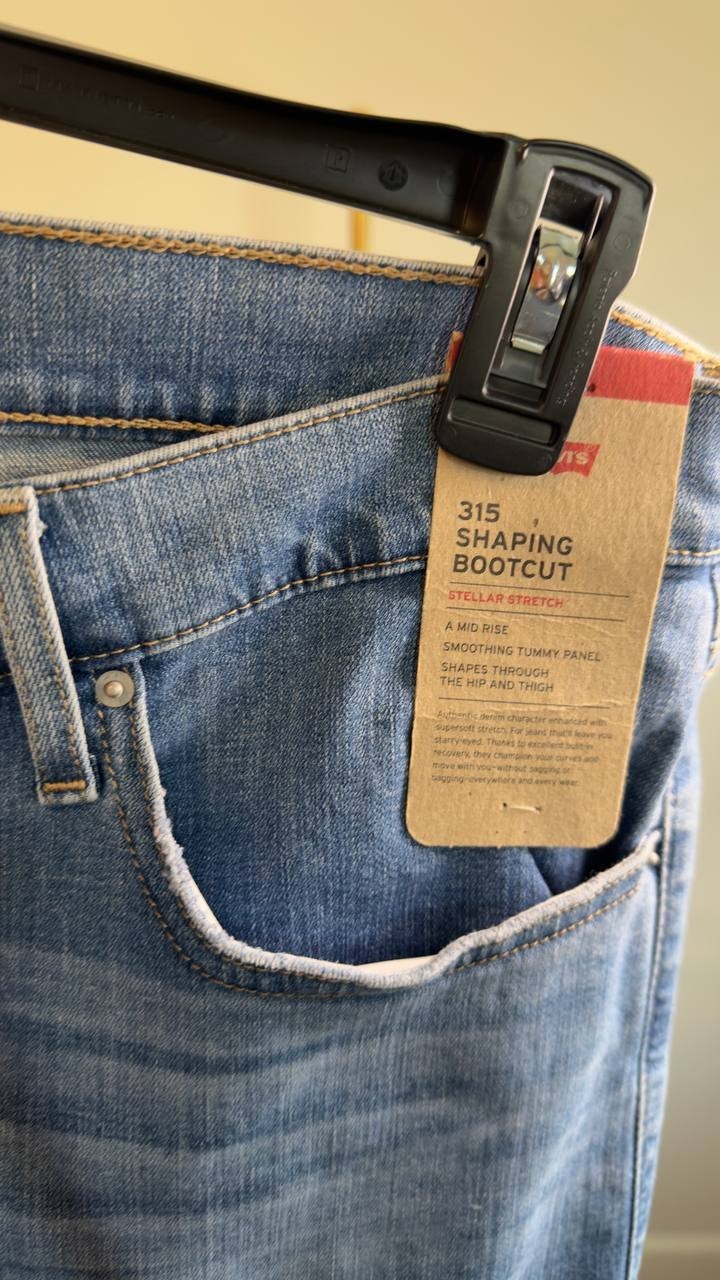 Levi’s 315 Shaping Bootcut Jeans Plus Size 24W Lapis Topic NWT $69.50