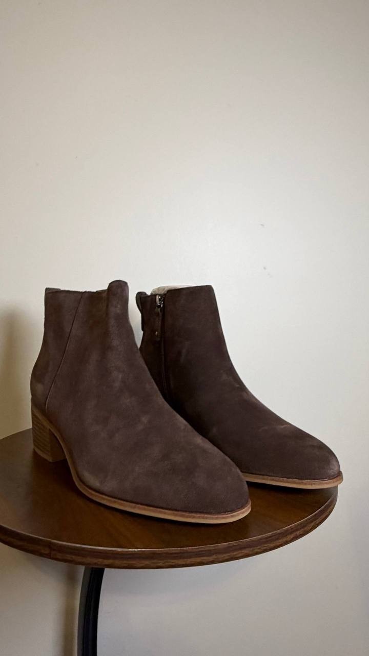 Dr. Scholl’s Dark Brown Suede Ankle Boots 9.5M NIB MSRP $115