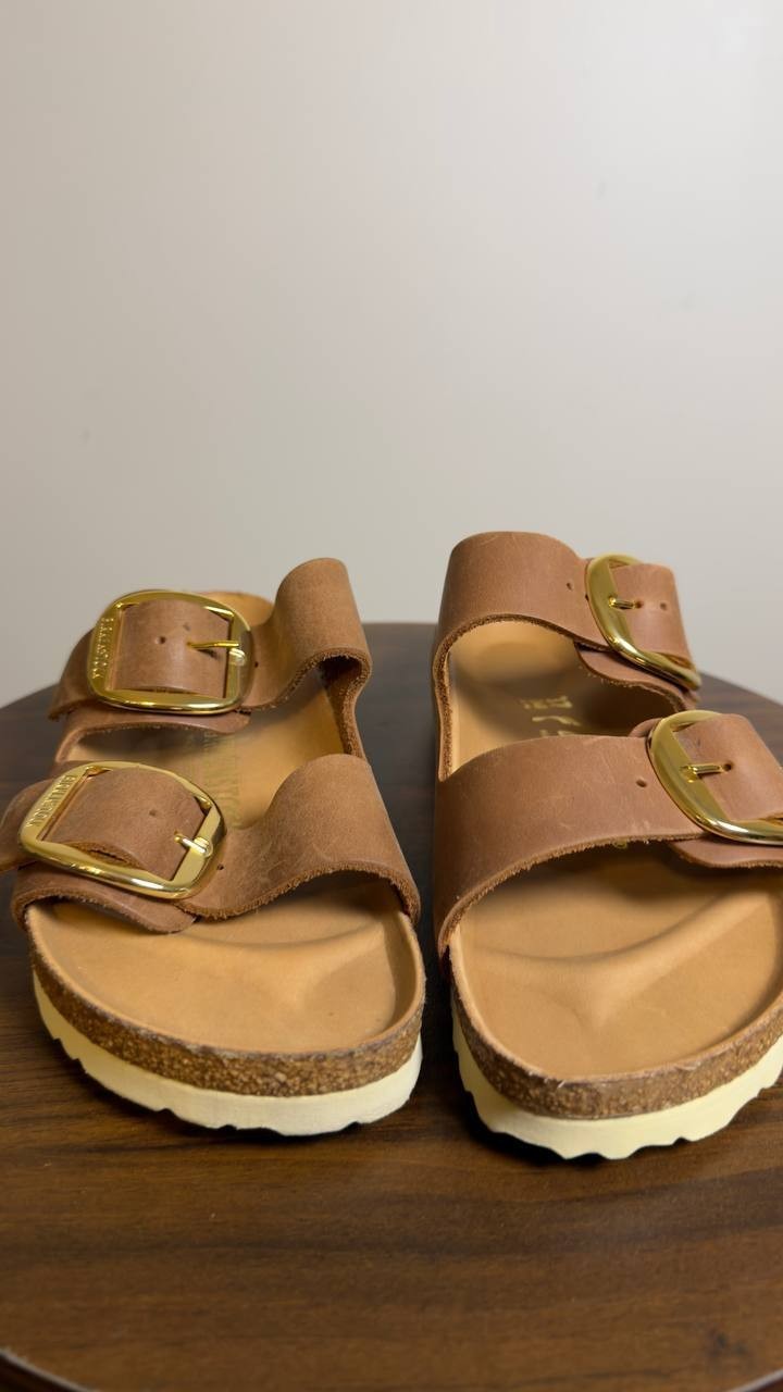 Birkenstock Sandals Cognac 6 Narrow Fit Pre-Owned