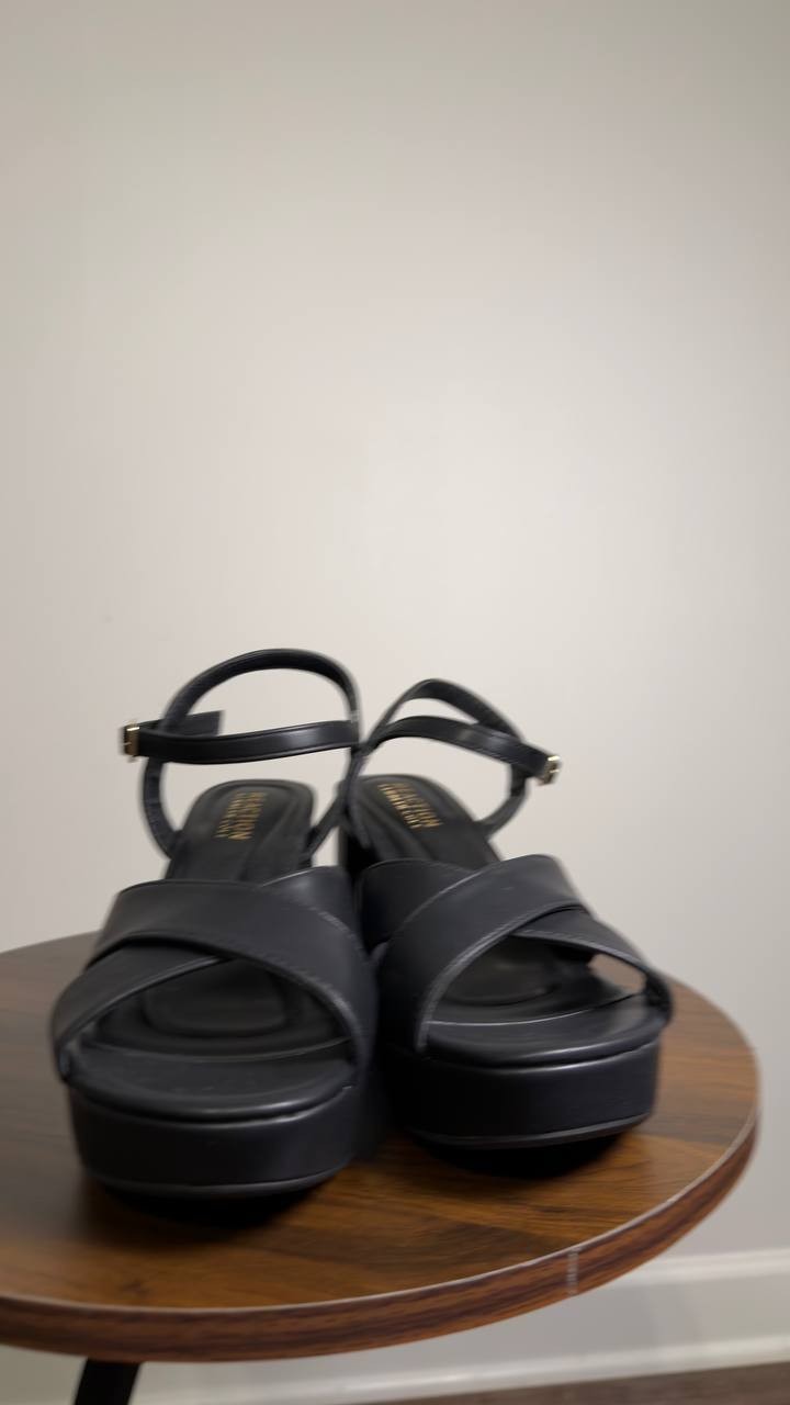 Reaction  Kenneth  Cole  Platform  Dress  Sandals  Black  8M  New  $89