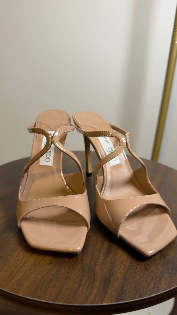 Jimmy  Choo  Strappy  Sandals  Beige  38  Pre‑owned