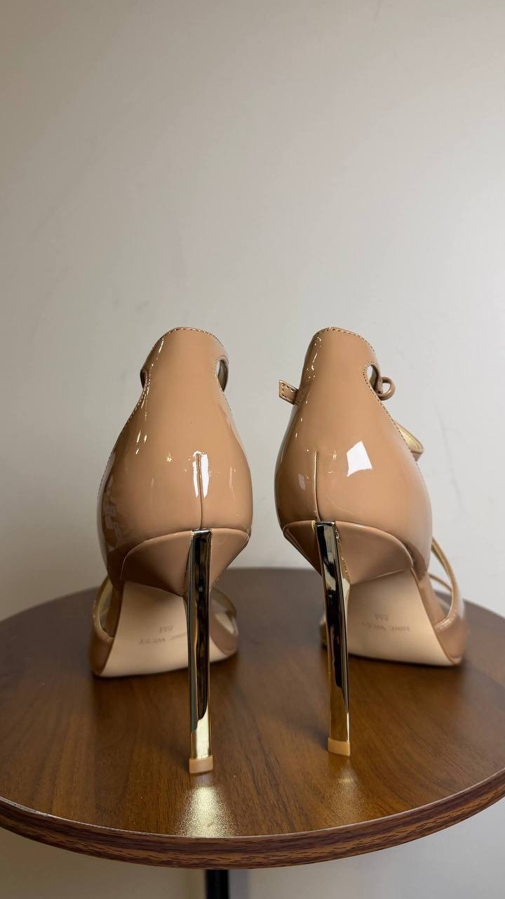 Nine West Natural Man‑Made High Stiletto Sandals 8M New in Box MSRP $109