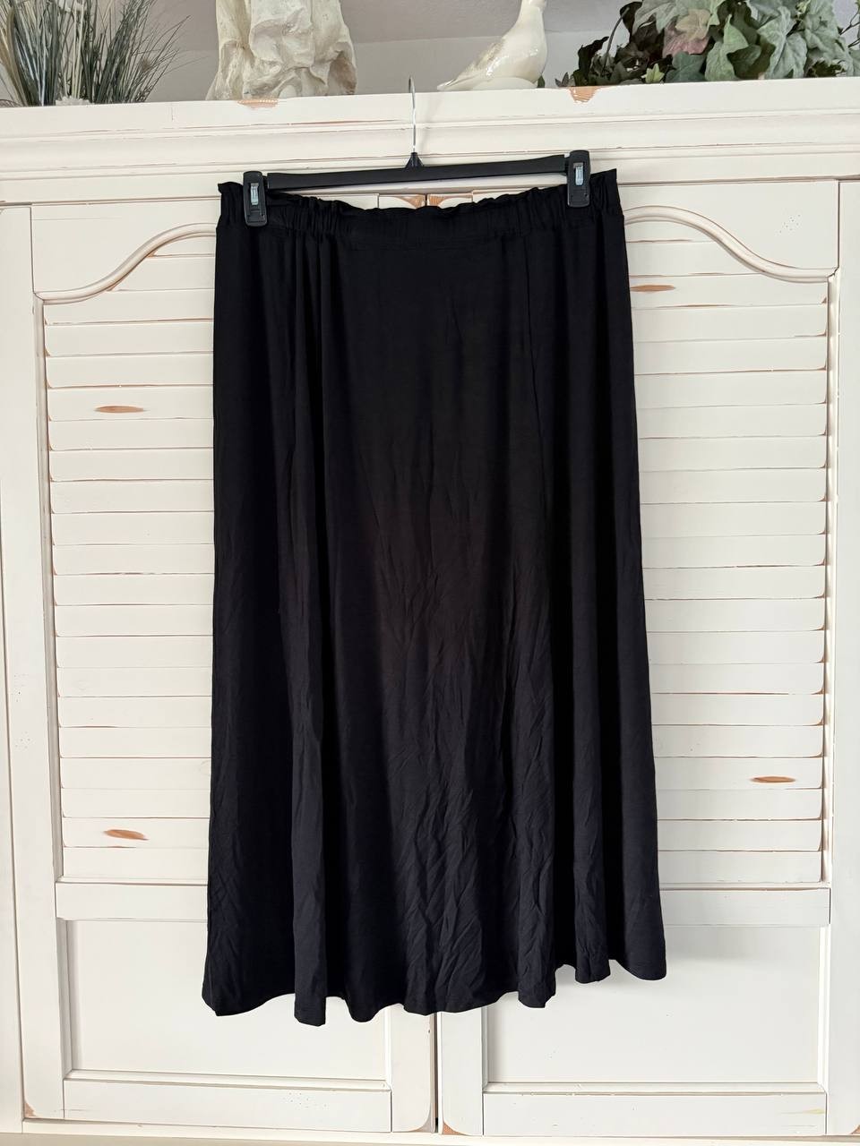 COIN 1804 Maxi Skirt – Size 2X – NWT – Black Elastic Waist A-Line Plus Size