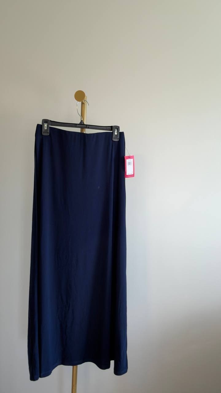 Vince Camuto Smooth Pull‑On Maxi Skirt Classic Navy S NWT $79