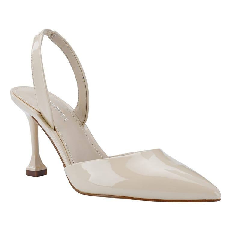 Marc Fisher Hadya Women’s Slingback Pump Ivory 9.5M Faux Leather $88.99 NWB